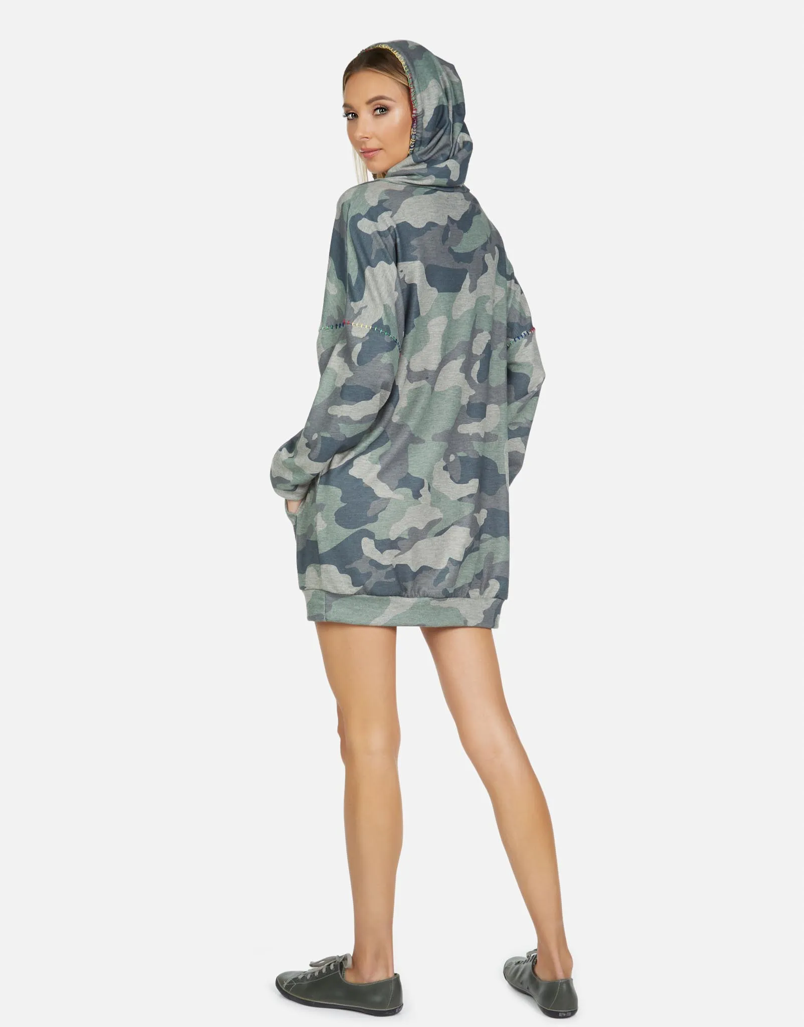 Peters LE Army Camo Hoodie Dress