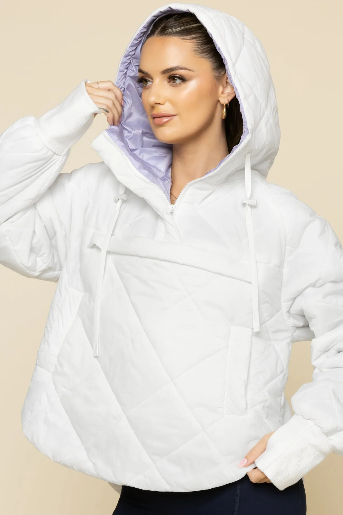 Pillow Packable Puffer Jacket - White