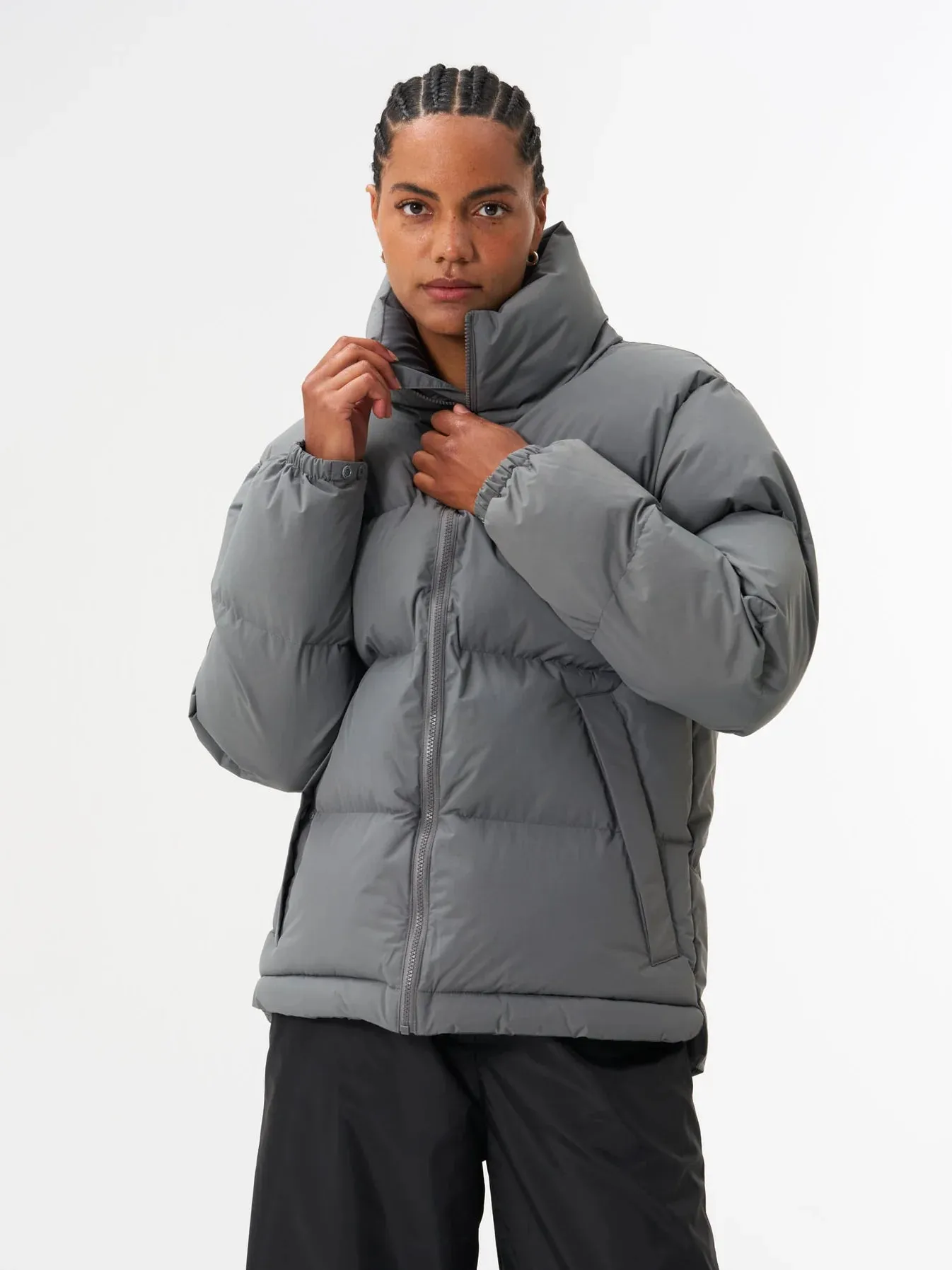 pinqponq Puffer Jacket Unisex Storm Grey