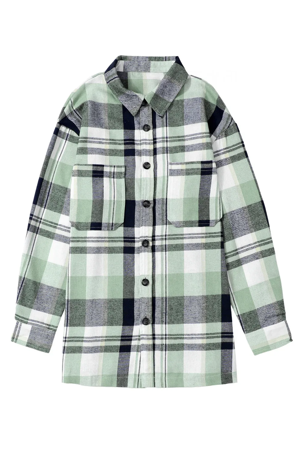 Plaid Chest Pocket Buttoned Shirt