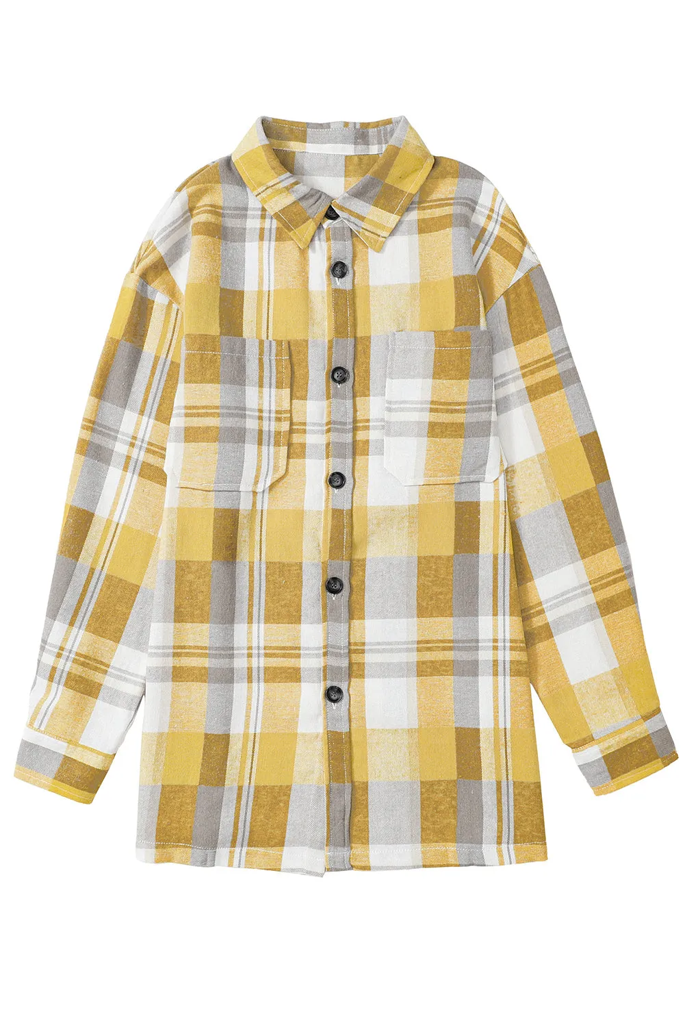 Plaid Chest Pocket Buttoned Shirt