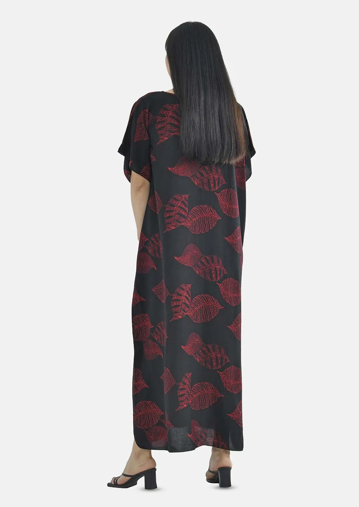 Printed Kaftan Maxi Dress