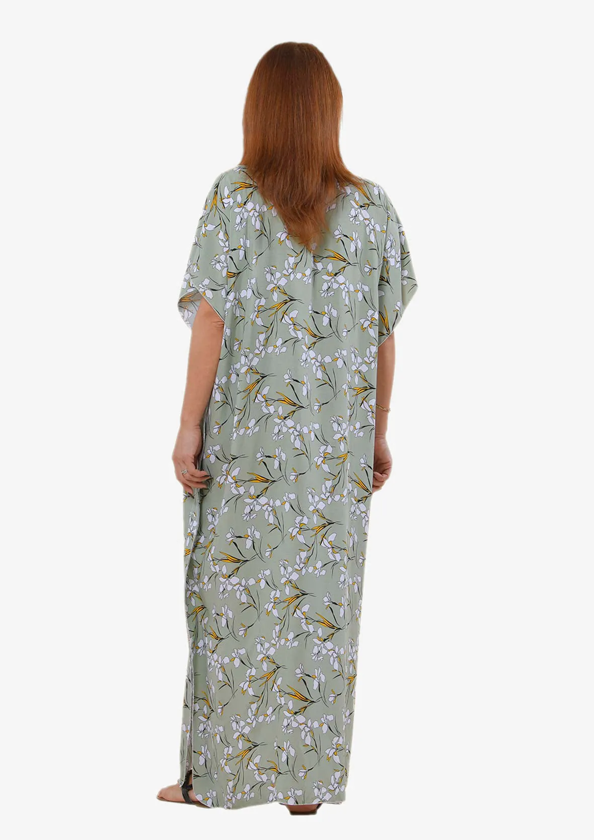 Printed Kaftan Maxi Dress