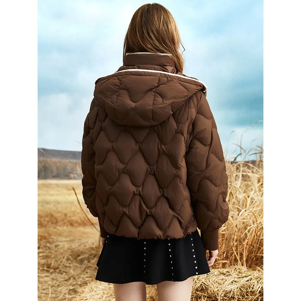 Quilted Thickened Zip-Up Down Jacket