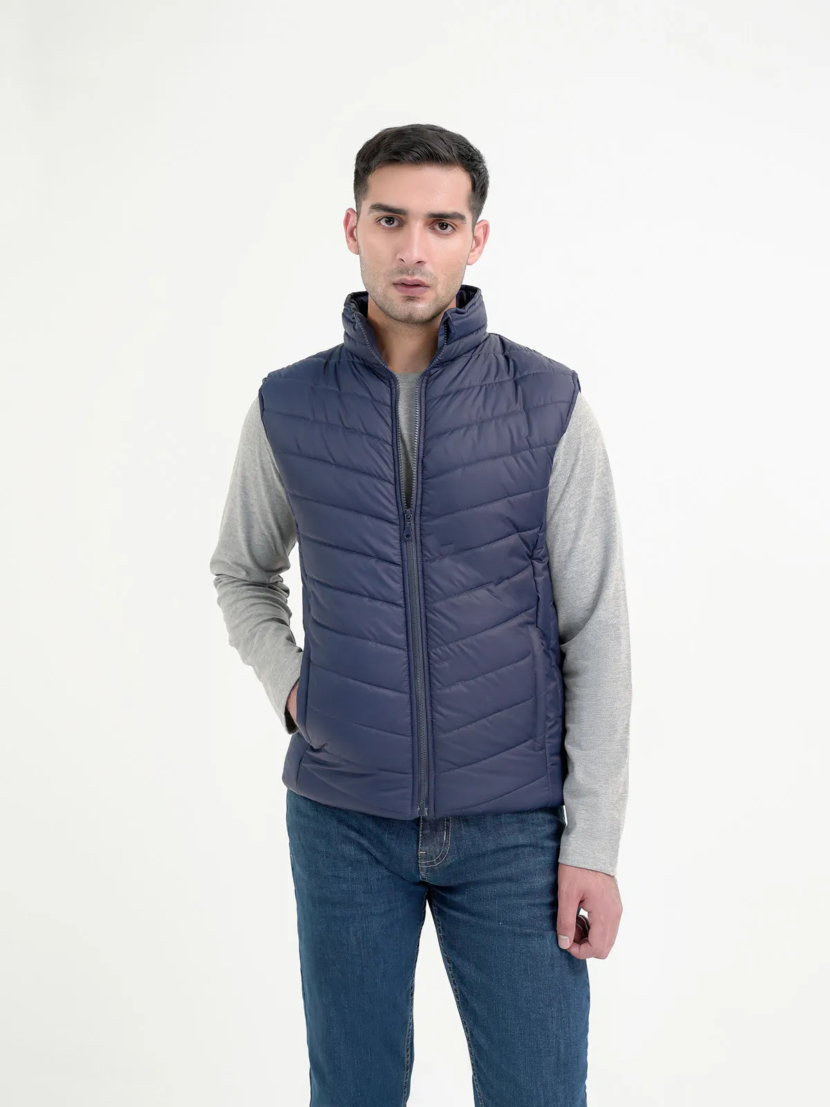 "EOS" Casual Sleeveless Puffer Jacket