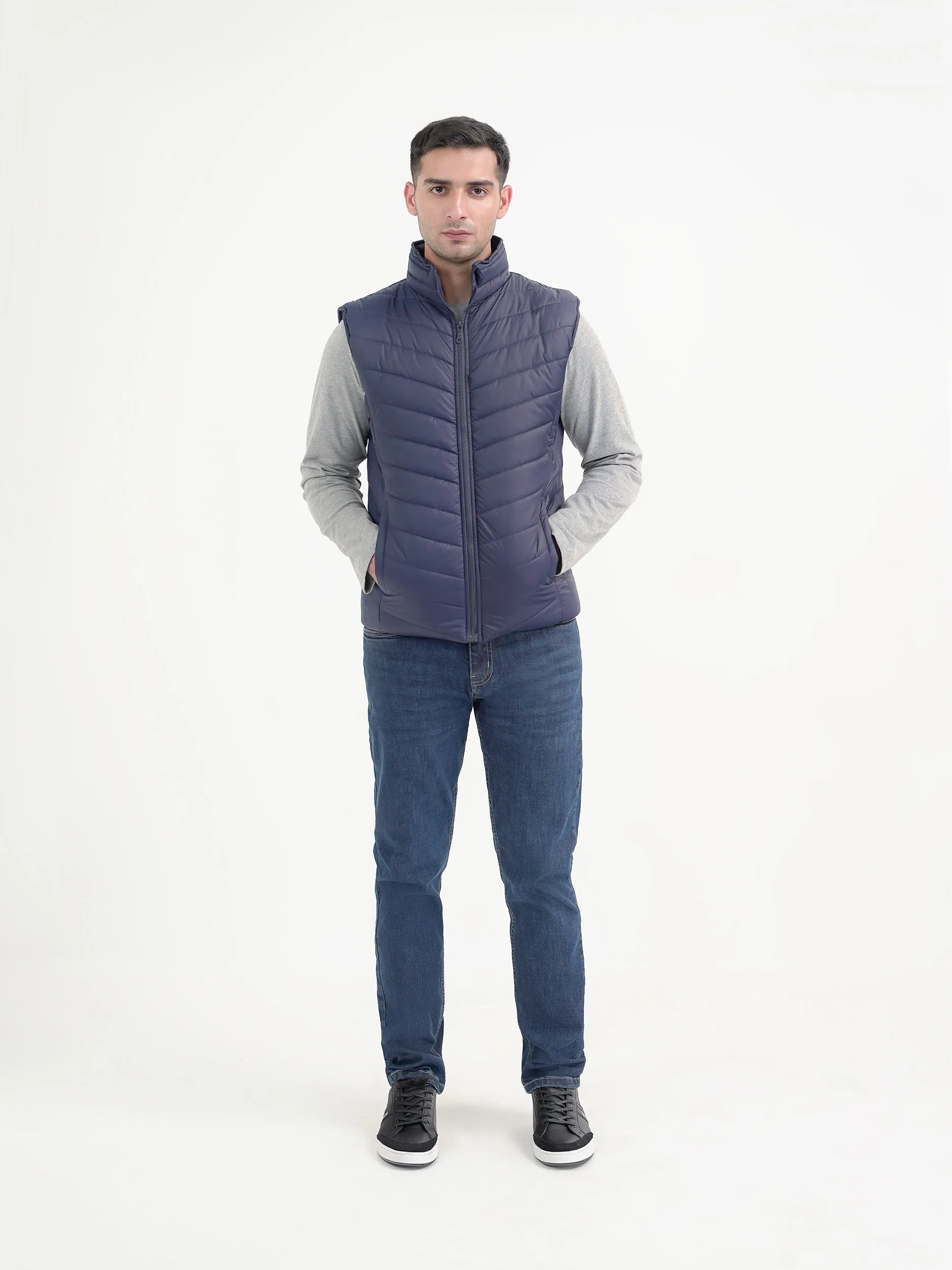 "EOS" Casual Sleeveless Puffer Jacket