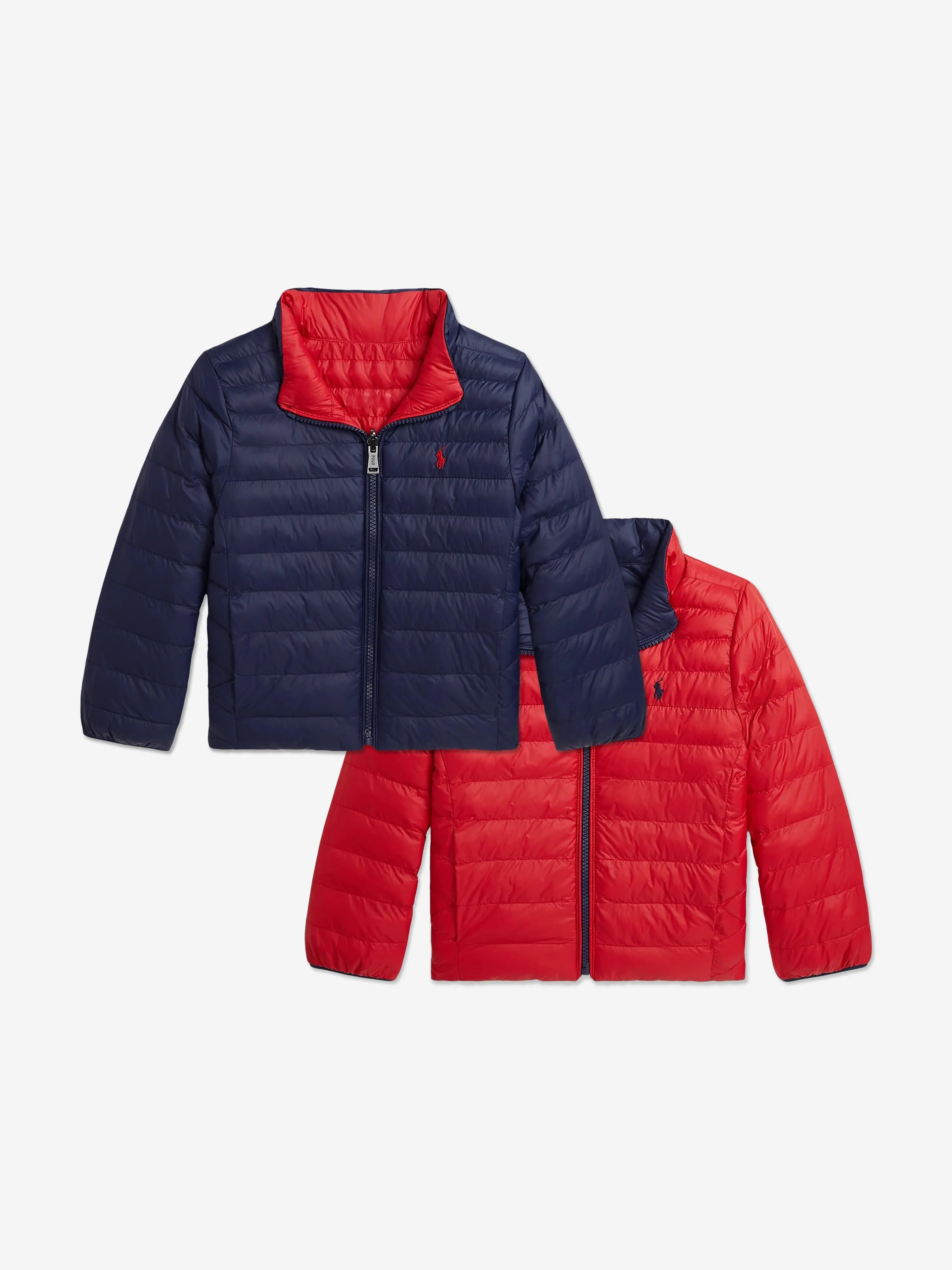 Ralph Lauren Boys Newport Reversible Puffer Jacket in Navy