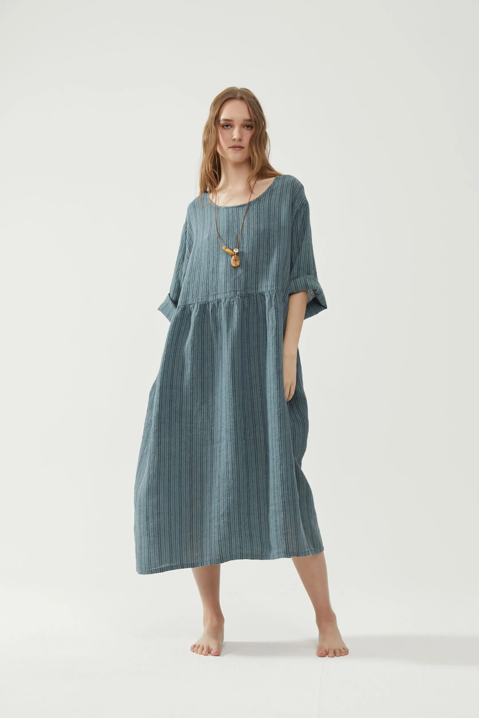 Reen Dress Metal Stripe