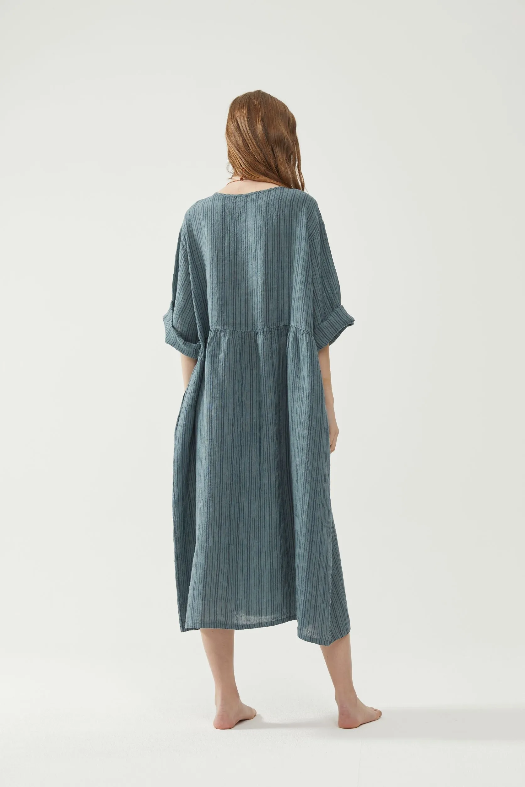 Reen Dress Metal Stripe