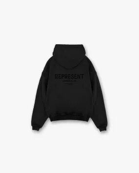 Represent Owners Club Flocked Hoodie - Black