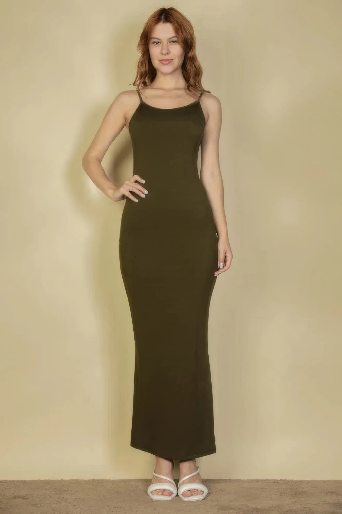 Ribbed Mermaid Hem Camisole Maxi Dress