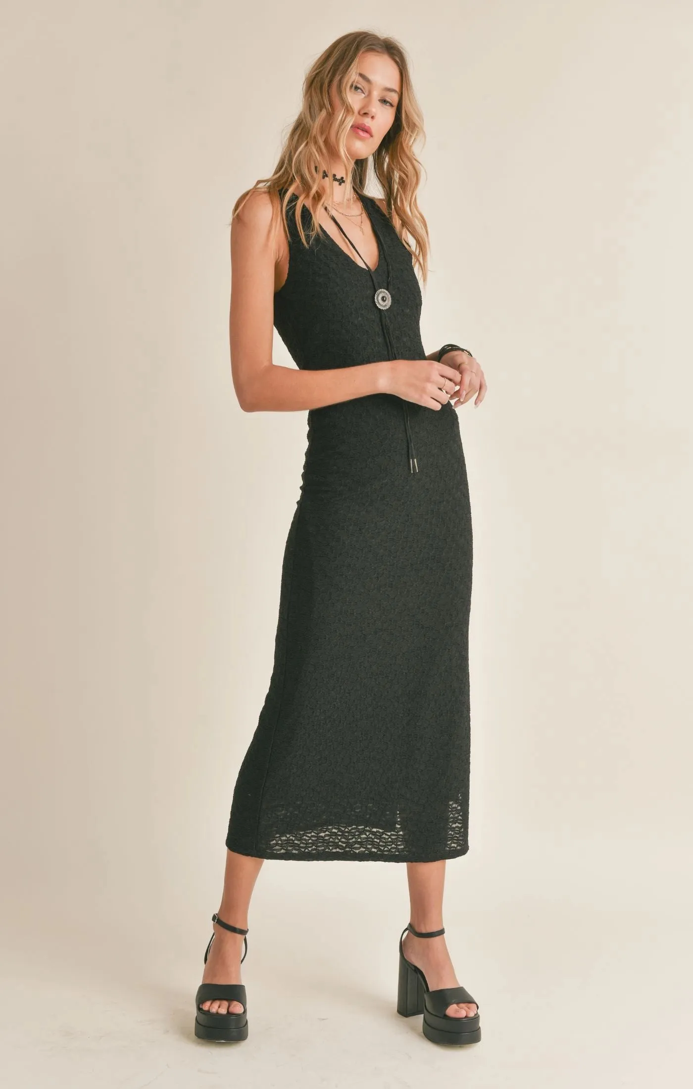 Sadie & Sage No Fuss V Neck Maxi Dress