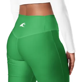 Sea Green Flare Leggings with Extremely Stoked Epic Wave Logo