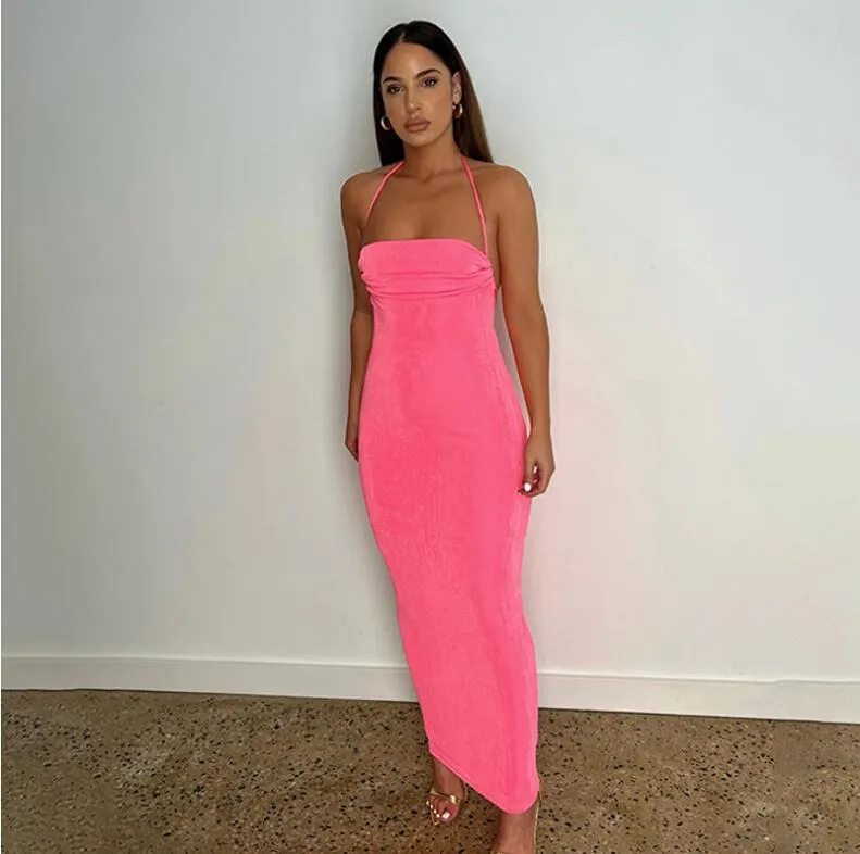 Sean Backless Fishtail Long Dress