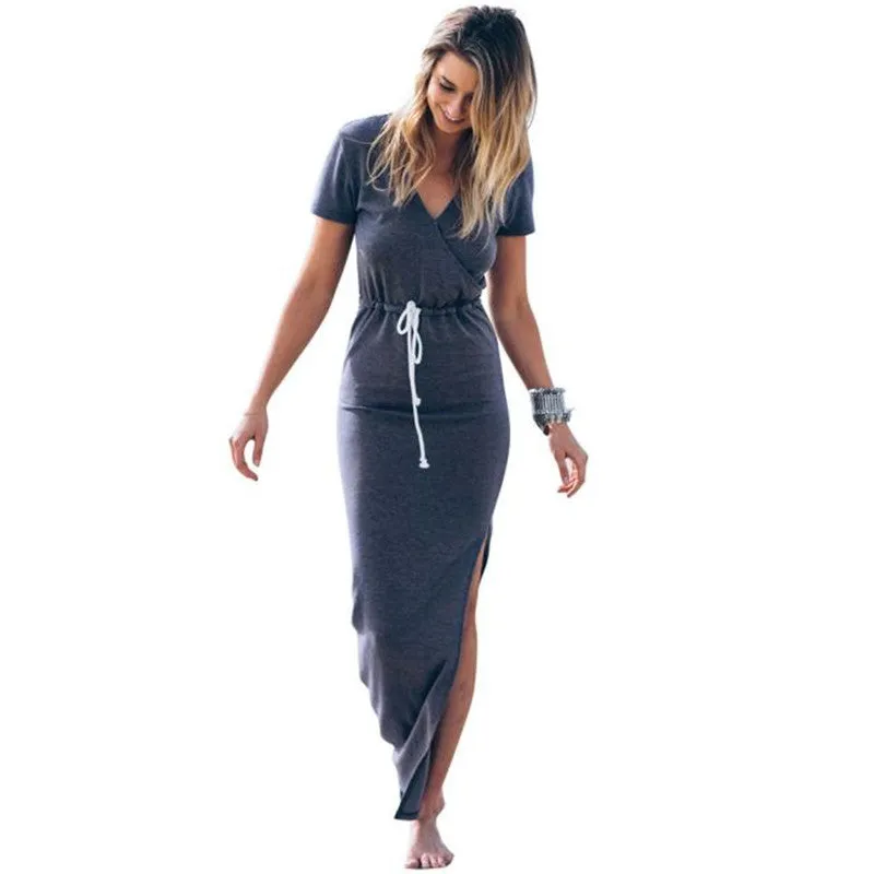 Serenity Drawstring Maxi Dress