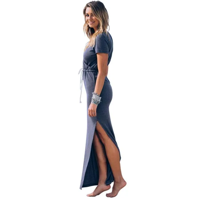 Serenity Drawstring Maxi Dress