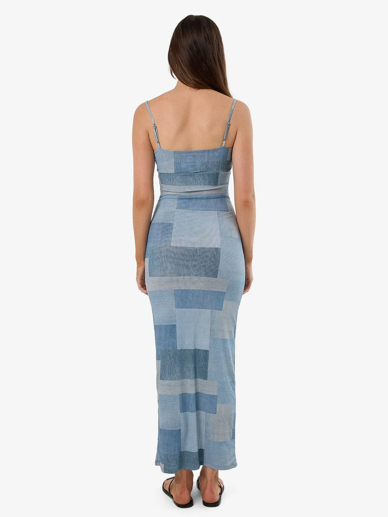 Shades Of Indigo Mesh Dress - Blue