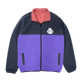 Shmoody Polar Fleece Quilted Reversible Jacket (Clay/Purple)