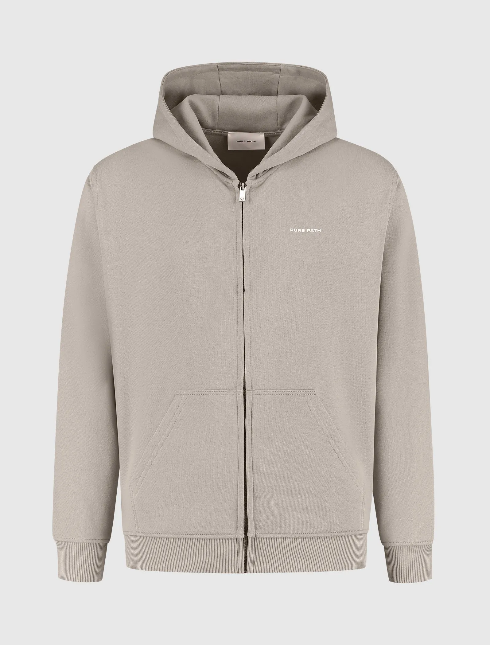 Signature Zip-up Hoodie | Taupe