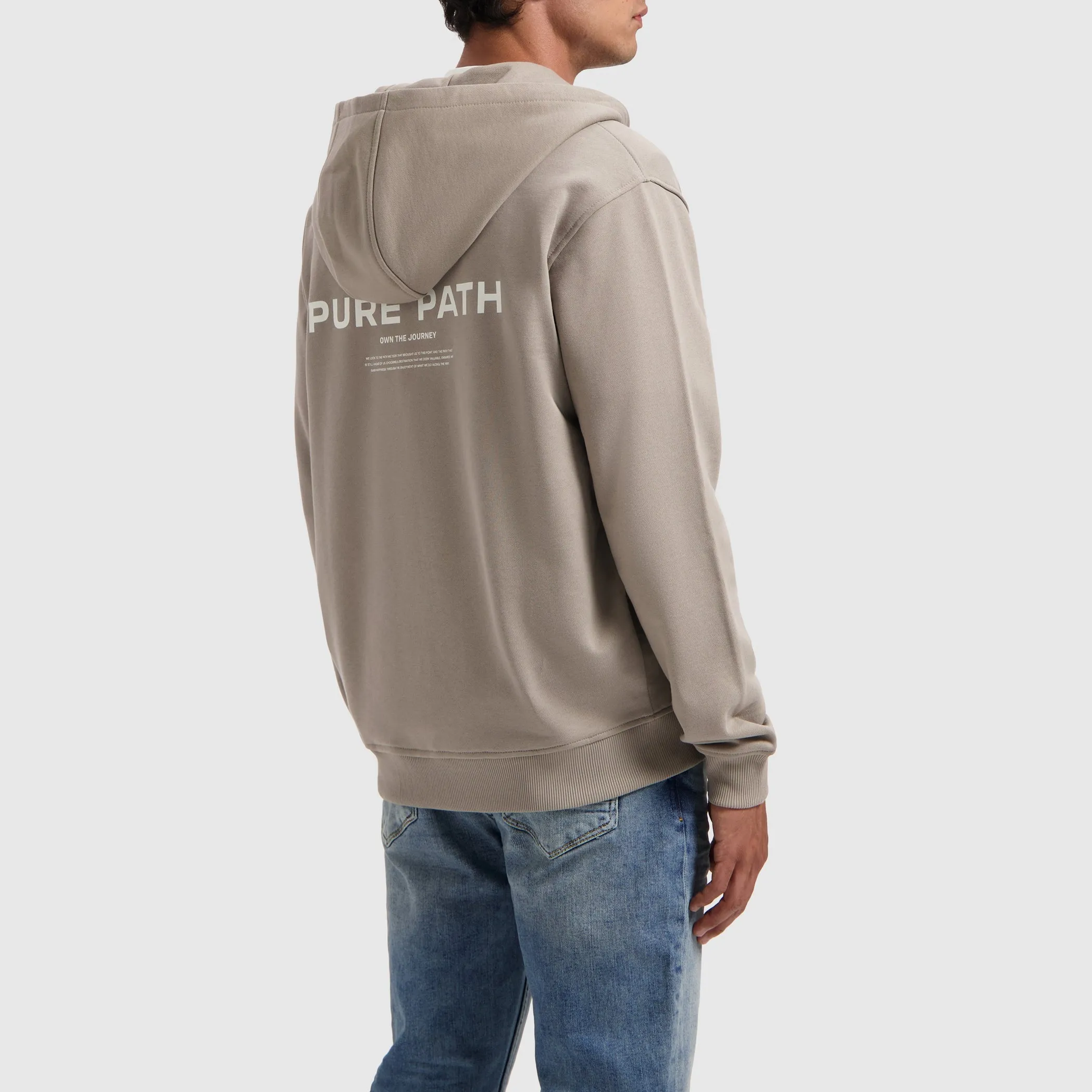 Signature Zip-up Hoodie | Taupe