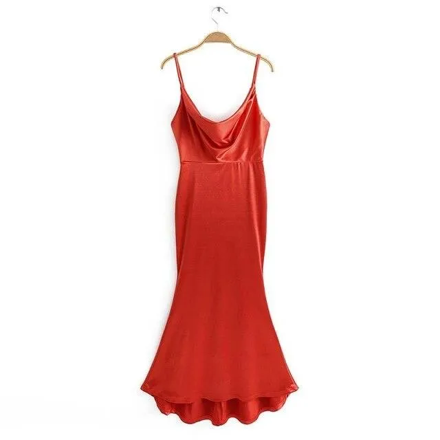 Sleeveless Evening  Elegant Trumpet Long Bodycon High Waist Sexy Dress