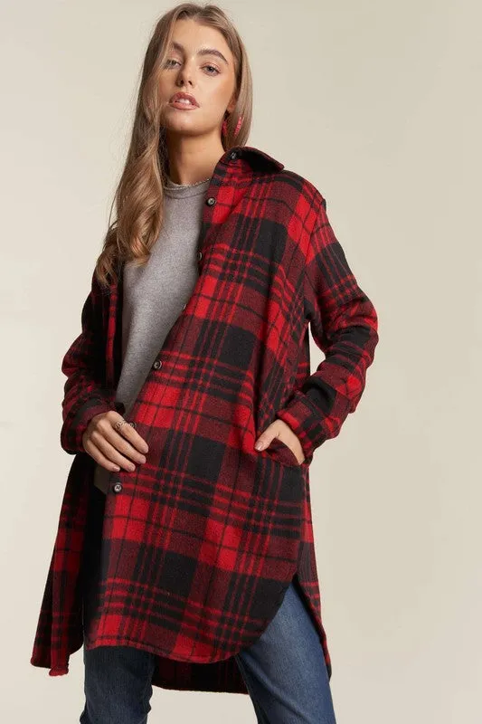 So Very Merry Buffalo Plaid Shacket