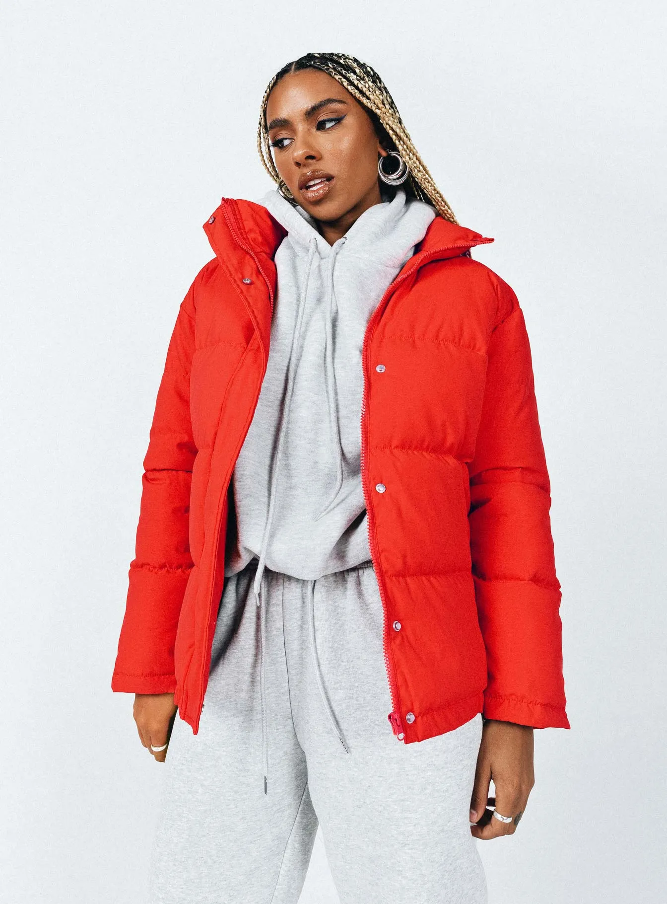 Southside Puffer Jacket Red