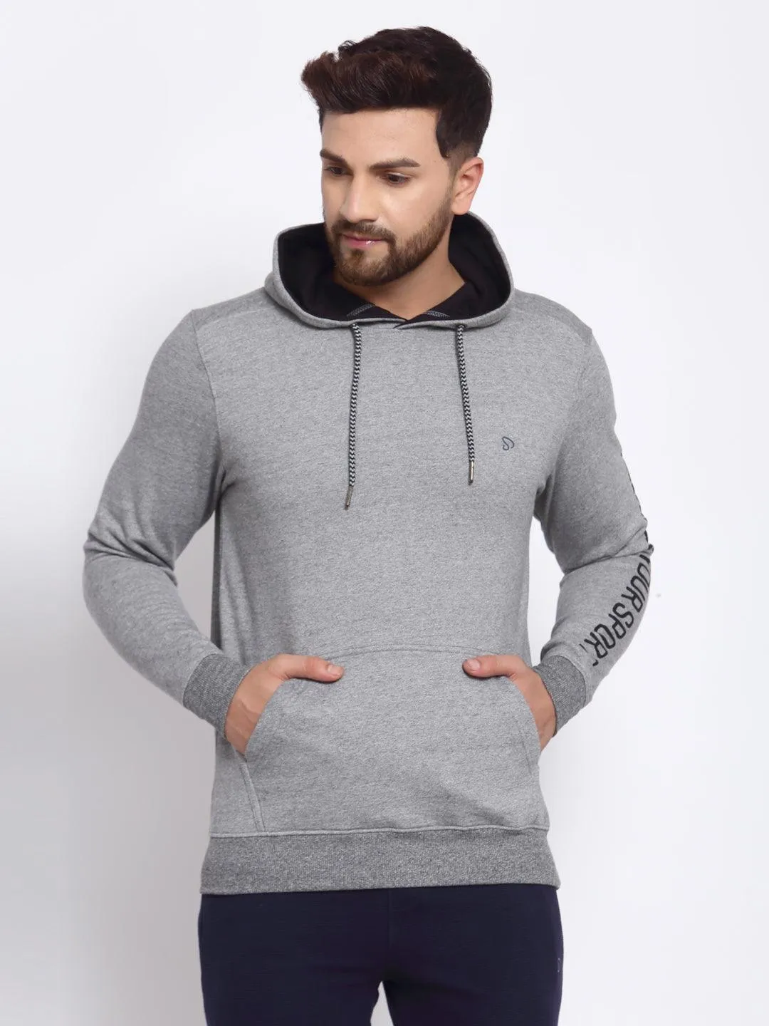 Sporto Men's Hoodie Sweatshirt - Grey Jaspe