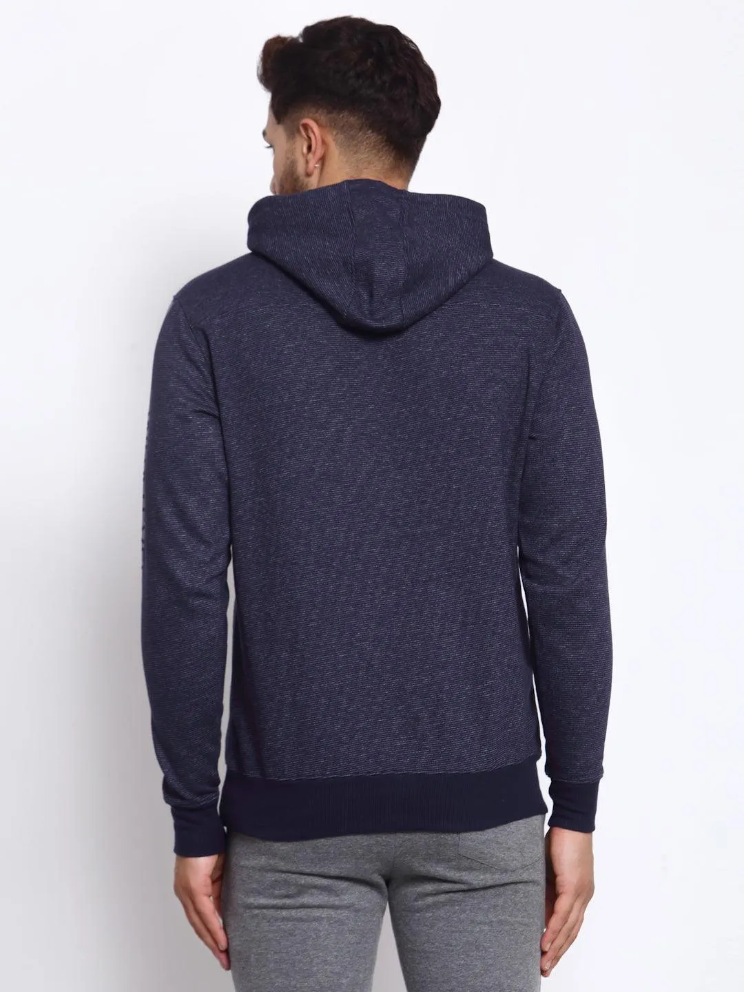 Sporto Men's Hoodie Sweatshirt - Navy Jaspe