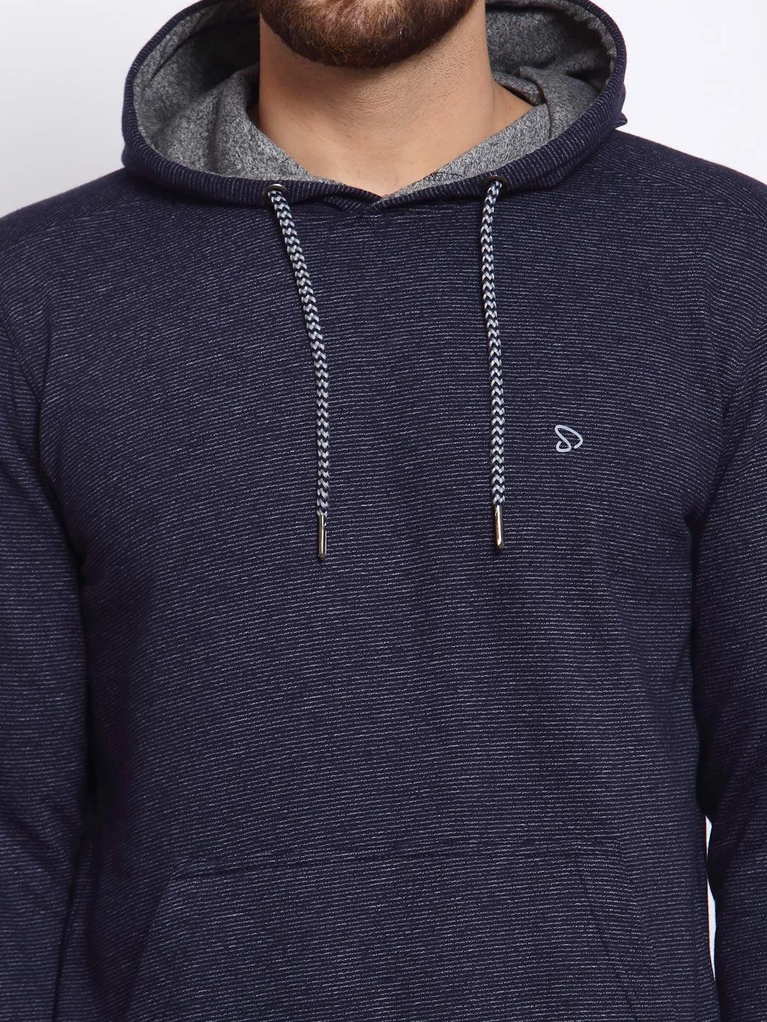 Sporto Men's Hoodie Sweatshirt - Navy Jaspe