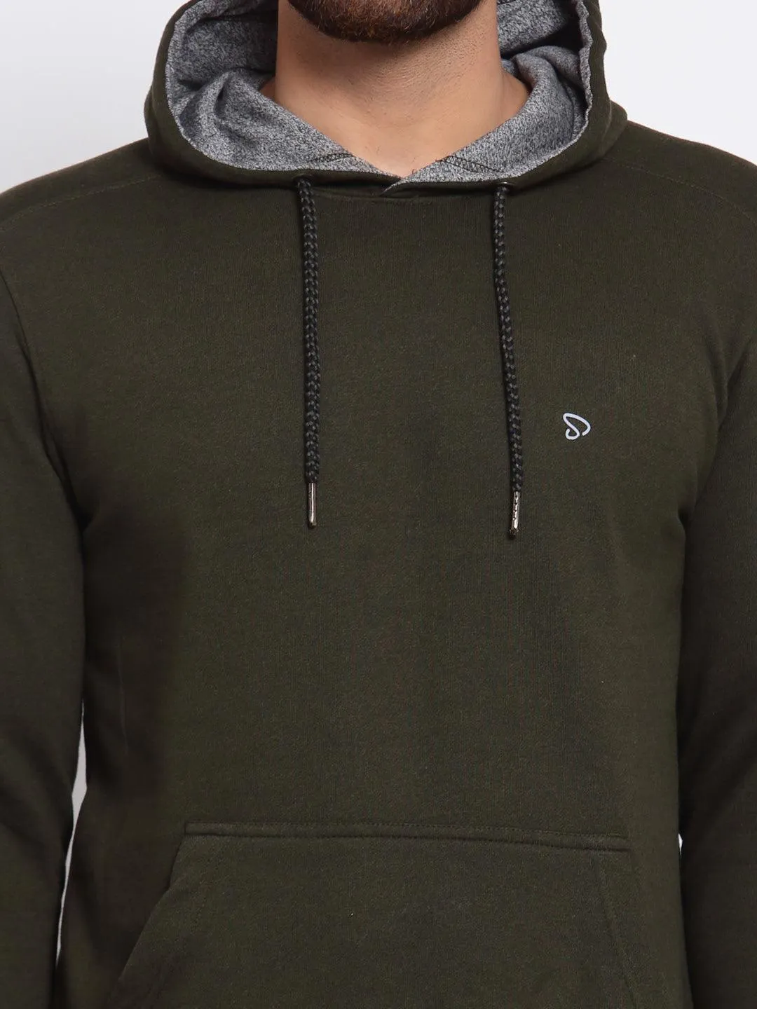 Sporto Men's Hoodie Sweatshirt - Olive Jaspe