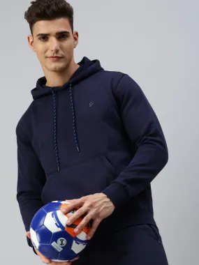 Sporto Ultra Fleece Hooded Sweatshirt for Men with Kangaroo Pocket | Navy