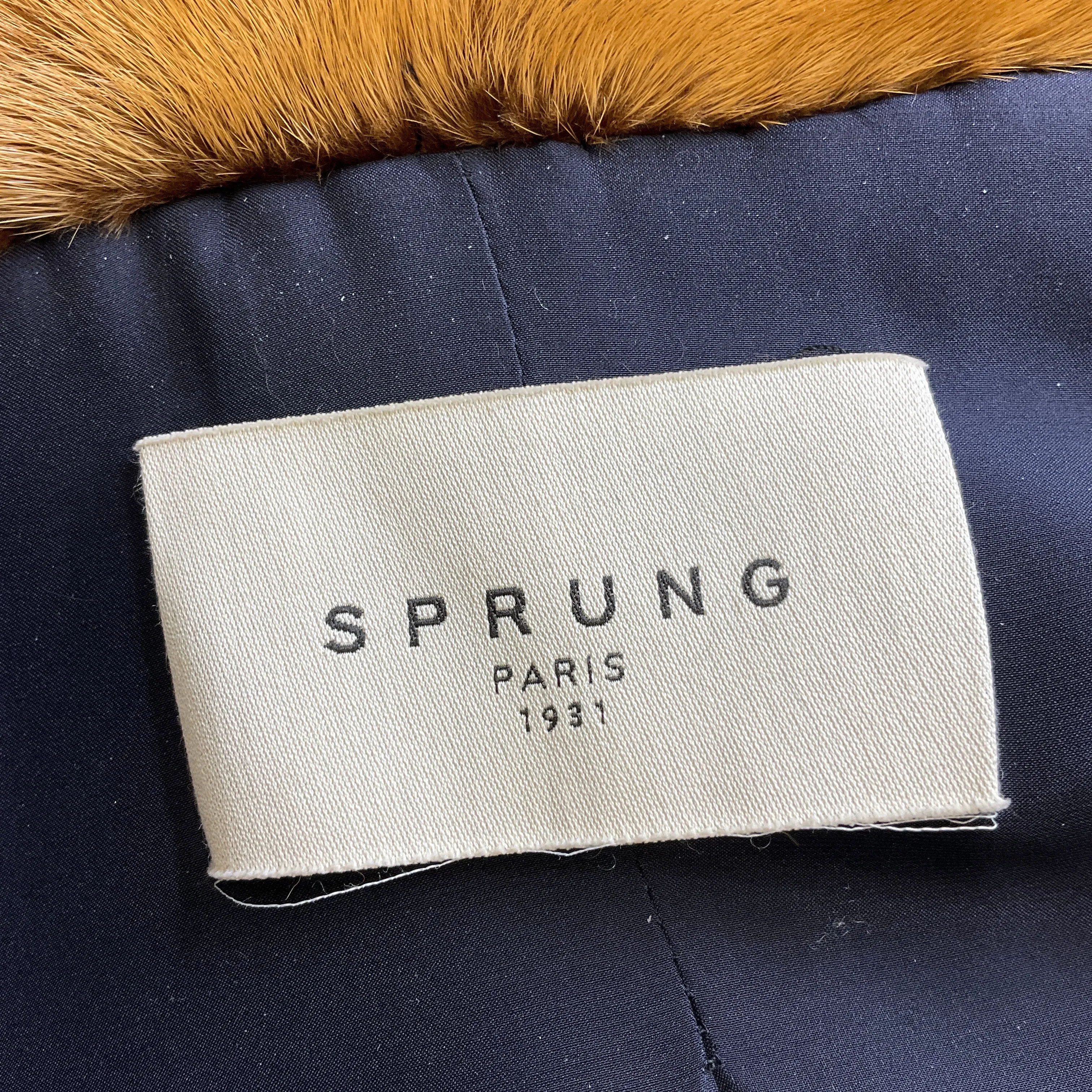 Sprung Freres Camel Mink Fur Coat