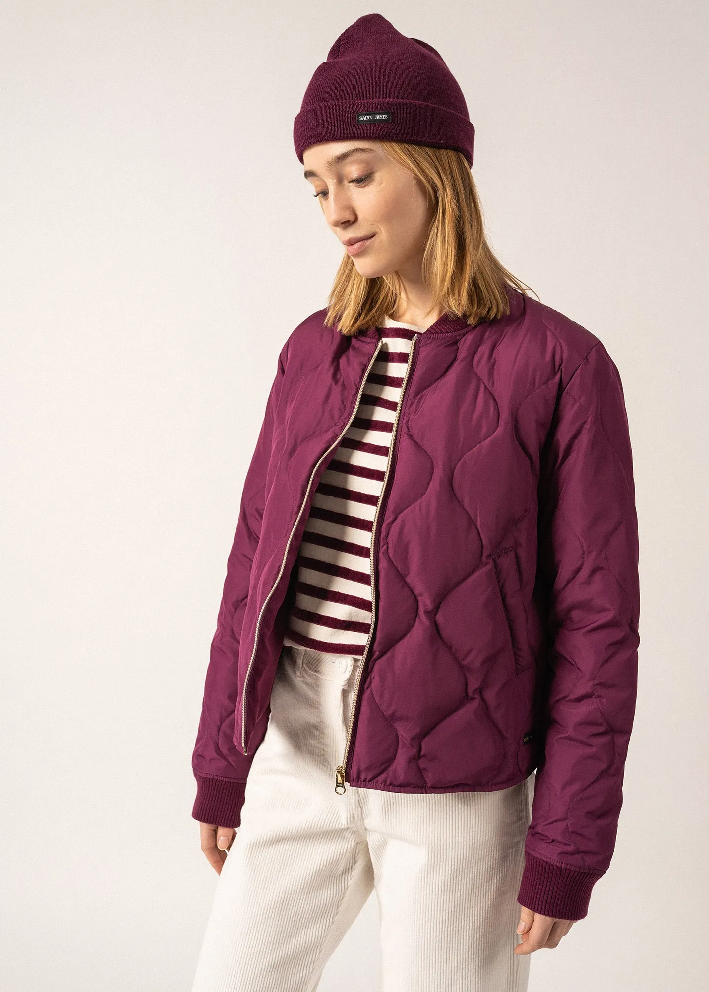 Ste Izia Quilted Jacket - bomber style (PRUNE)