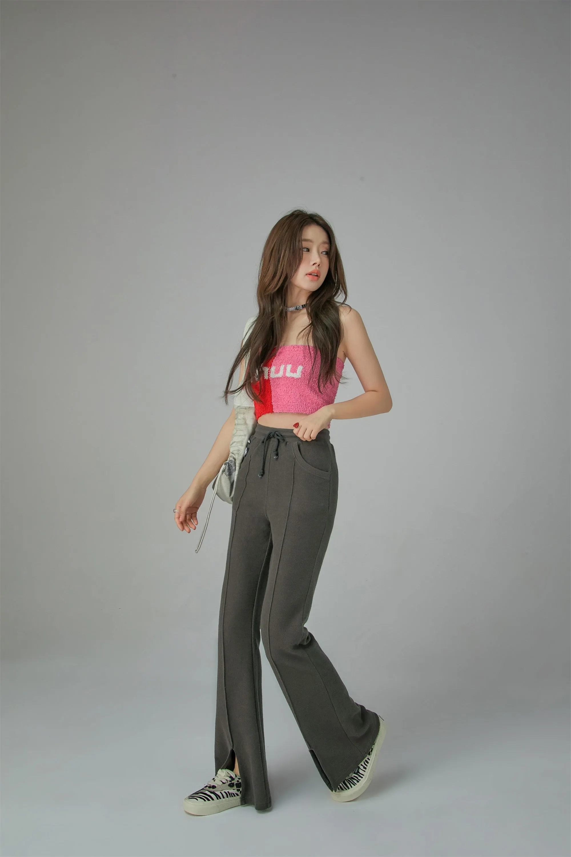 Strolling High Waist Flared Casual Pants