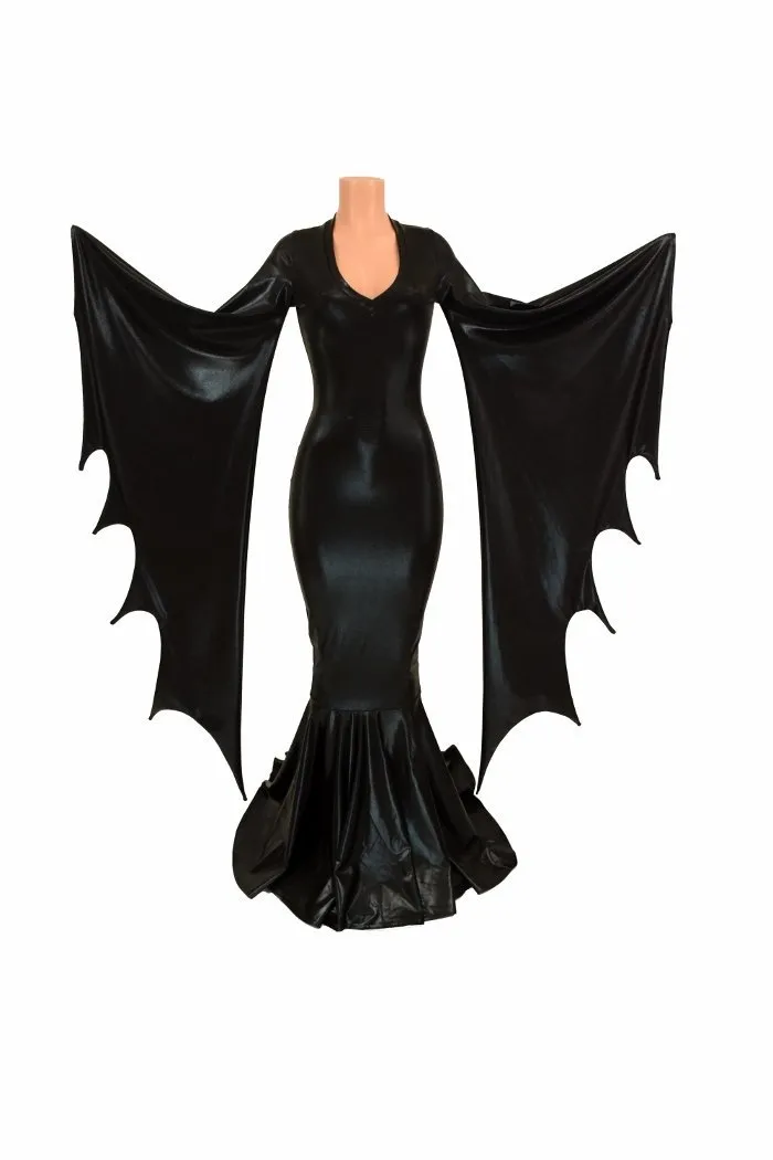 Succubus Sleeve Puddle Train Gown