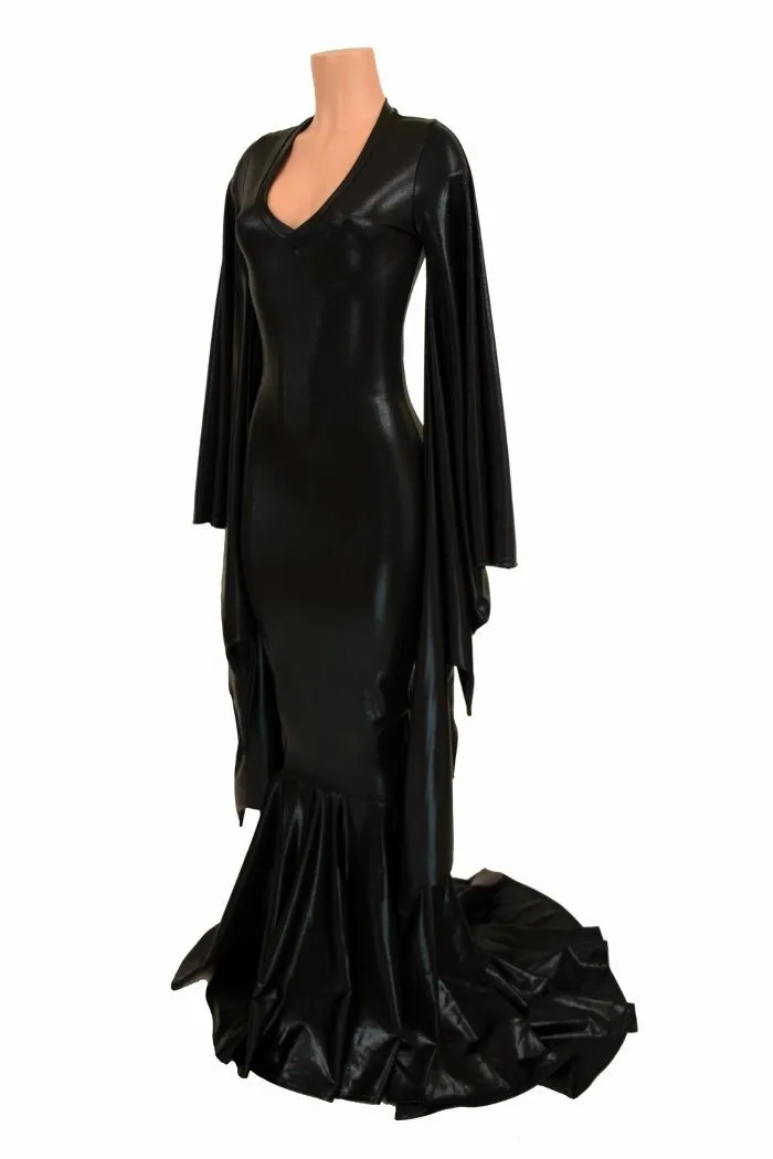 Succubus Sleeve Puddle Train Gown