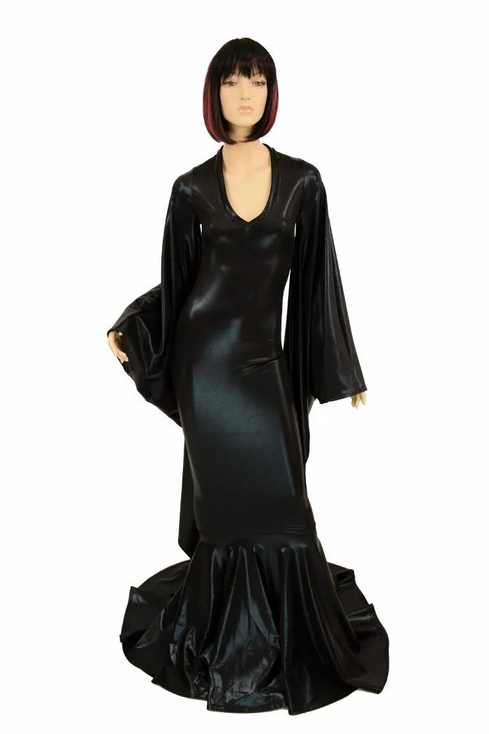 Succubus Sleeve Puddle Train Gown