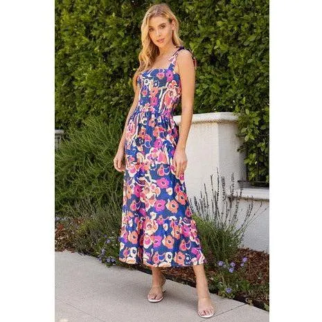 Summer Fling Floral Smocked Maxi Dress