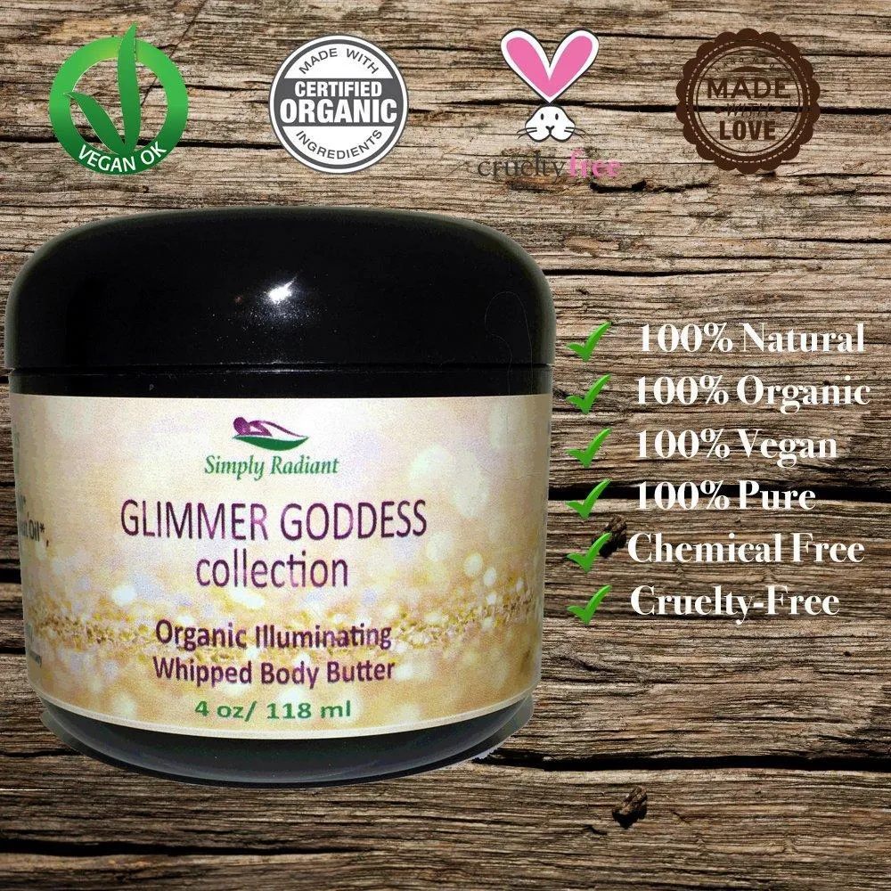 Super Level 3 Diamond Shimmer Organic Whipped Body Butter Moisturizing 4.0 oz