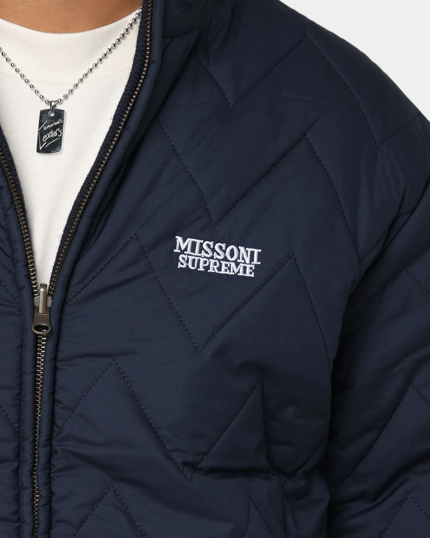 Supreme X Missoni Reversible Knit Jacket Navy