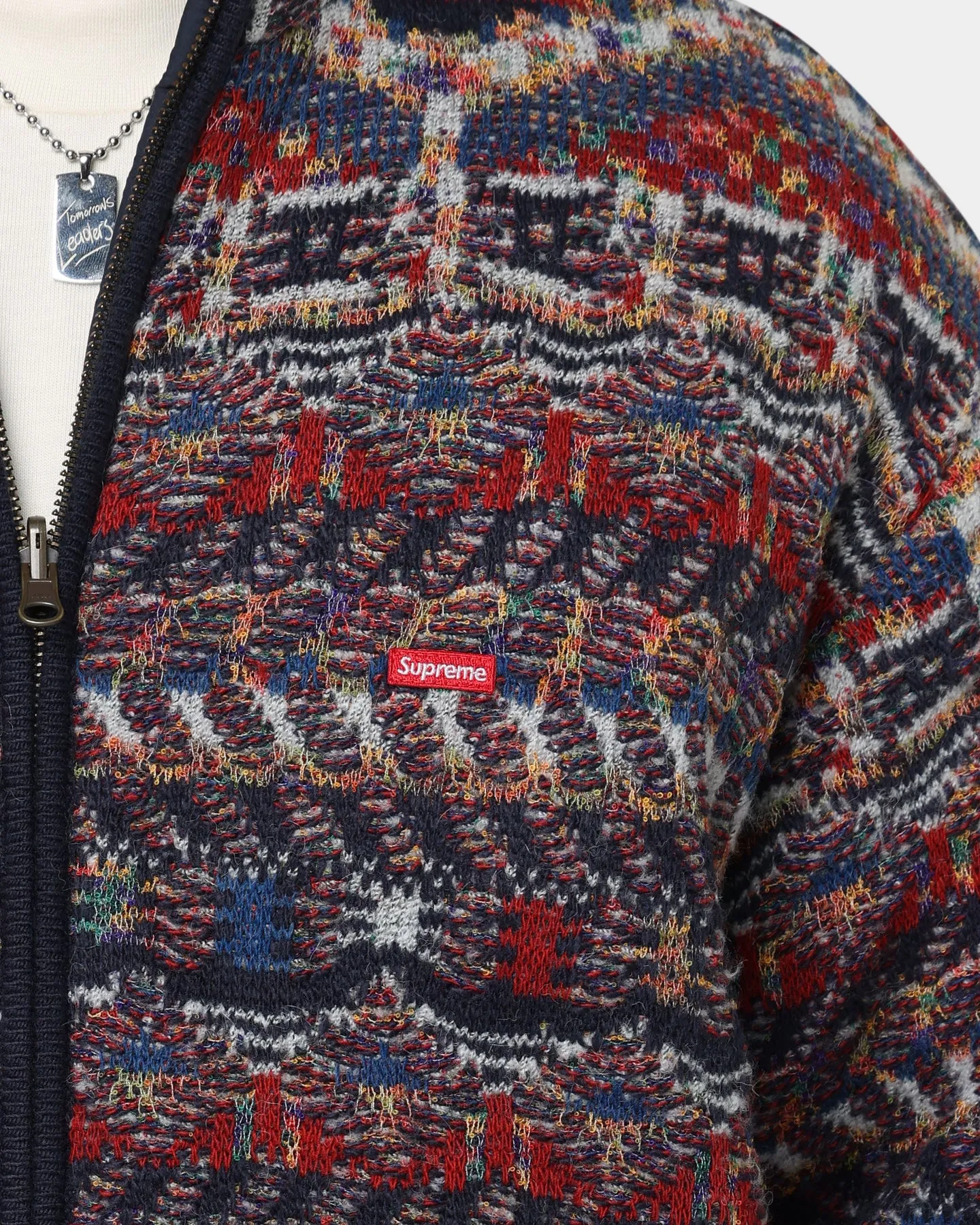 Supreme X Missoni Reversible Knit Jacket Navy