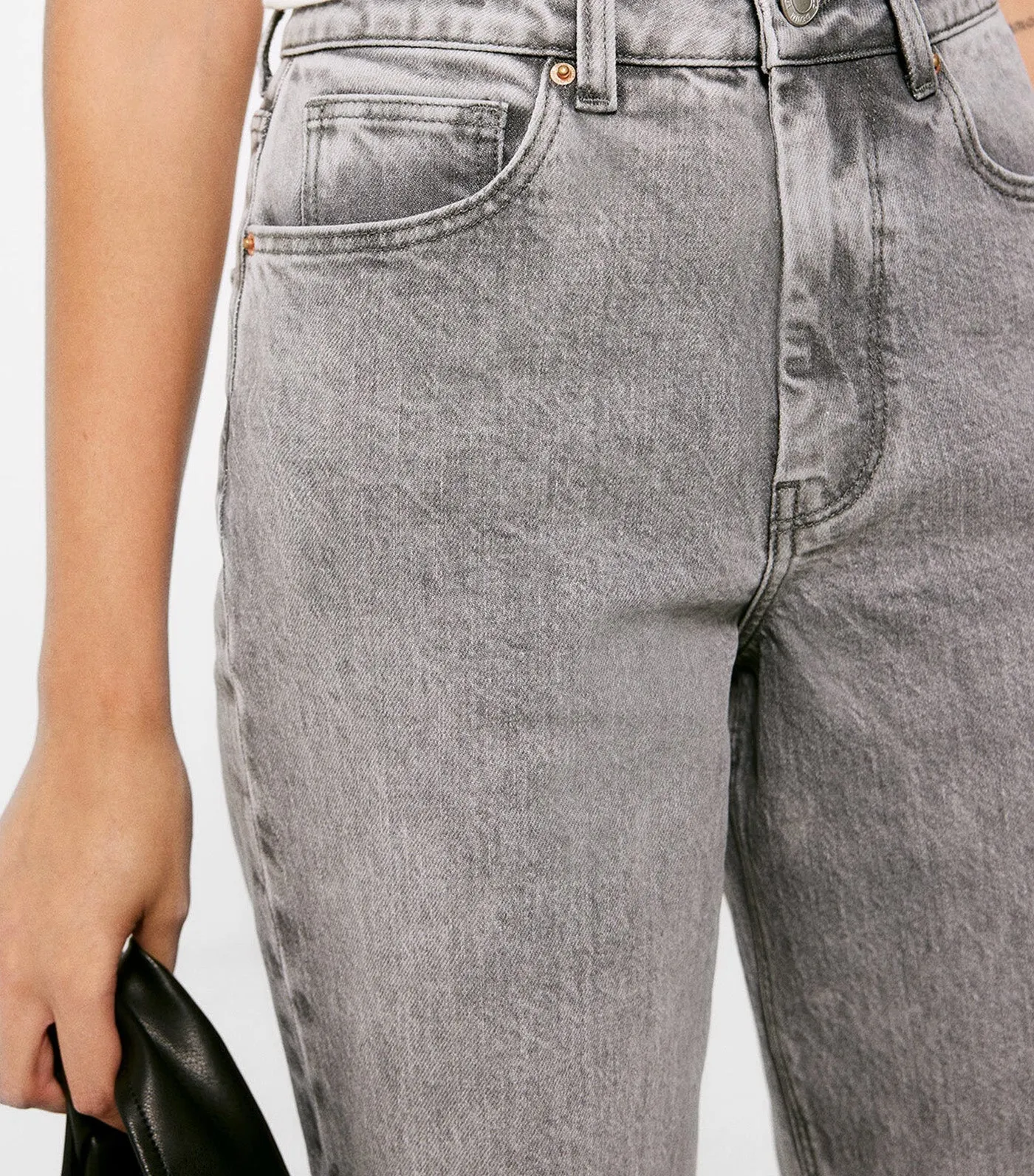 Sustainable Wash Culotte Jeans Gray