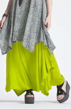 Tahiti Skirt in Lime Crinkle