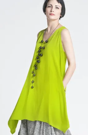 Tahiti Top in Lime Crinkle