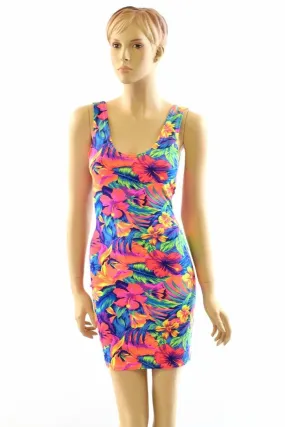 Tahitian Floral Tank Dress