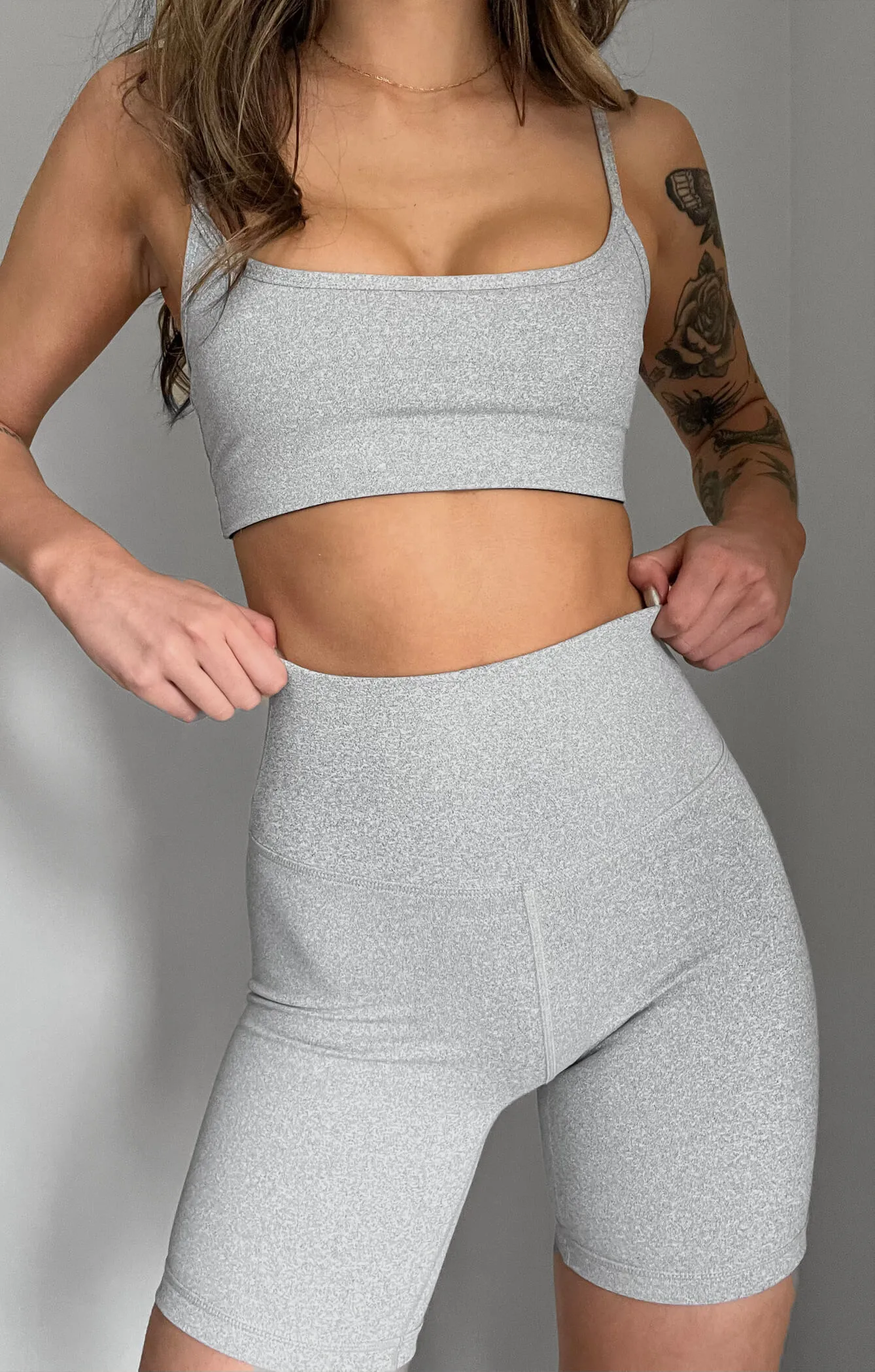 THE A.T.G SCULPT™ BIKE SHORT - GREY STATIC