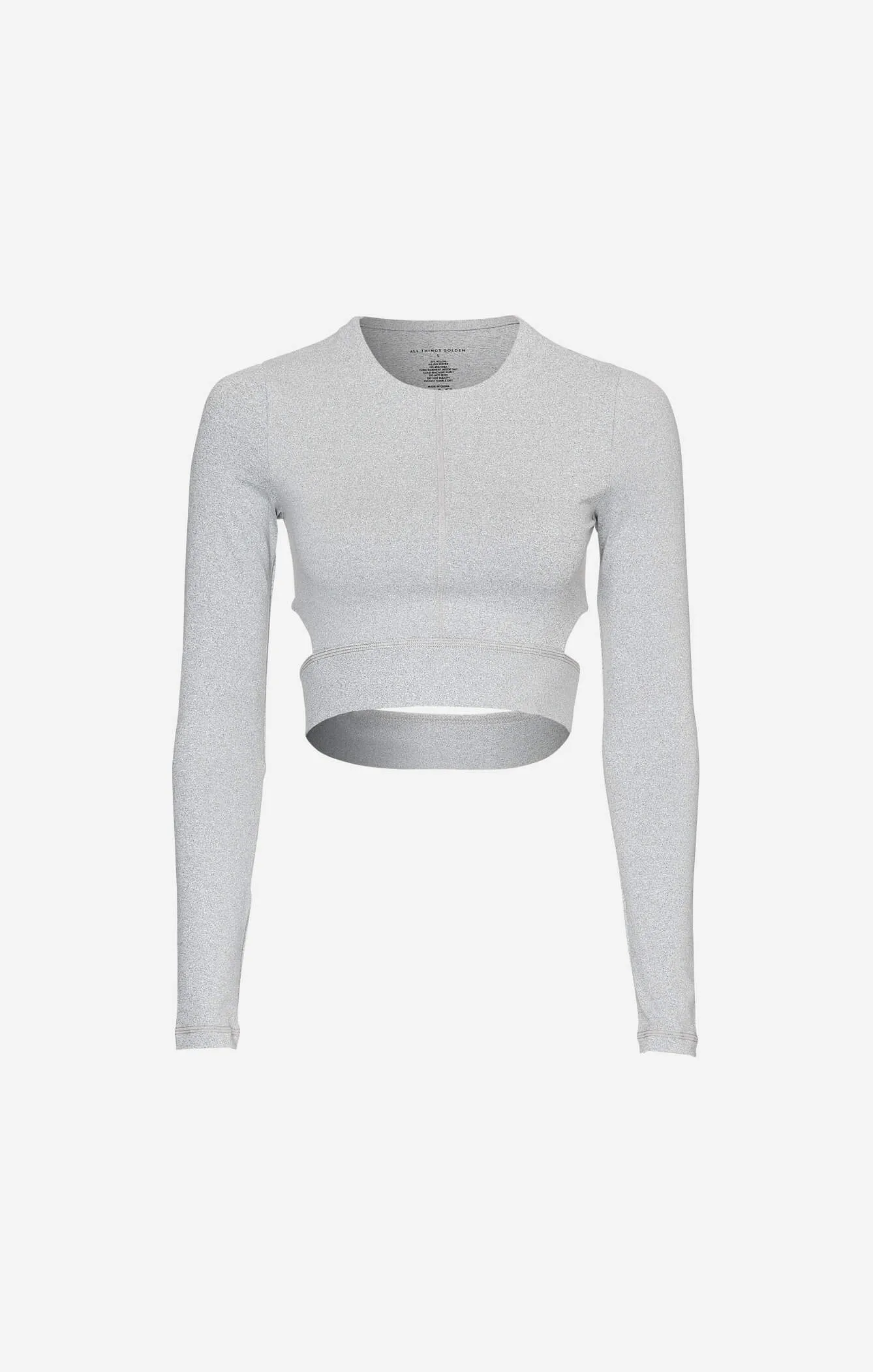 THE A.T.G SCULPT™ CUTOUT LONG SLEEVE - GREY STATIC