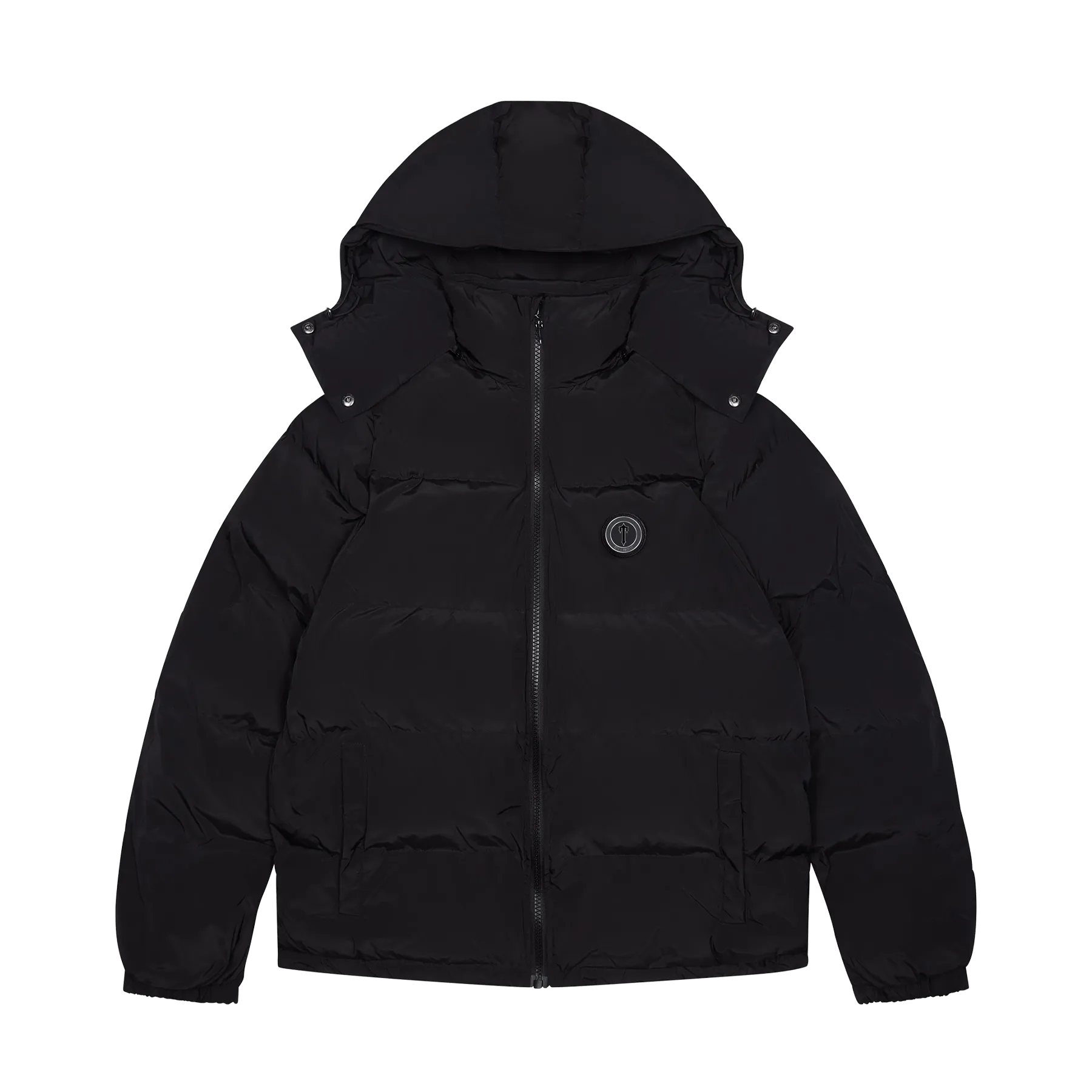 Trapstar Irongate Detachable Hooded Puffer Jacket - Blackout Edition