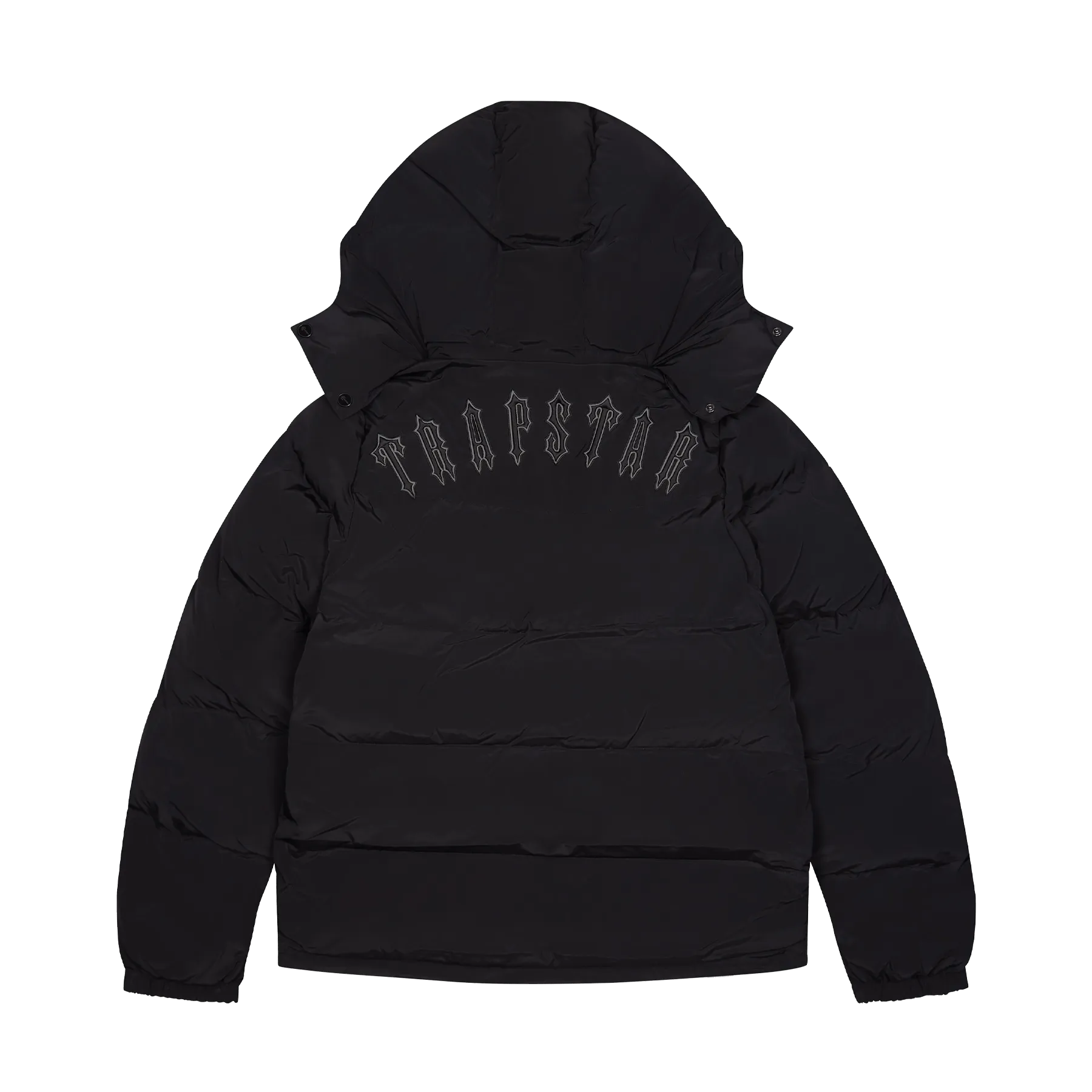 Trapstar Irongate Detachable Hooded Puffer Jacket - Blackout Edition